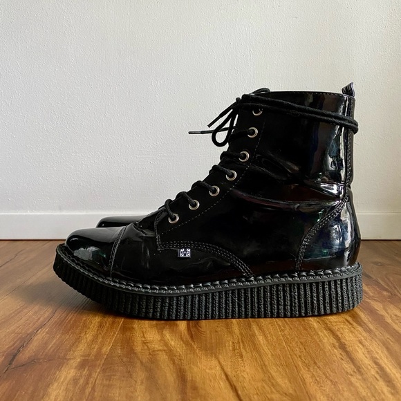 tuk Patent Leather Creeper Boots - Picture 5 of 10